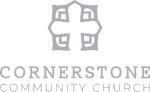 Cornerstone Community Church logo. Web development by UncommonJoe